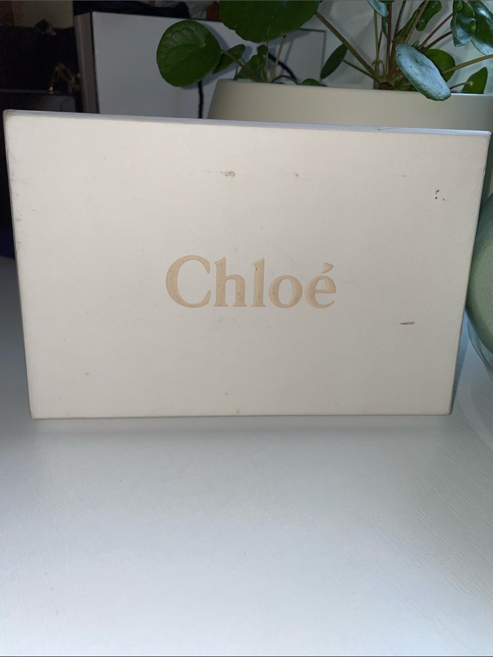 Chloé Cream Box with Gold Logo